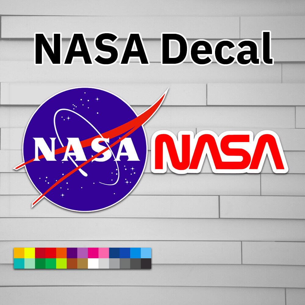 NASA Decal (vinyl Sticker, Car laptop window tumbler water bottle) Space Worm Me