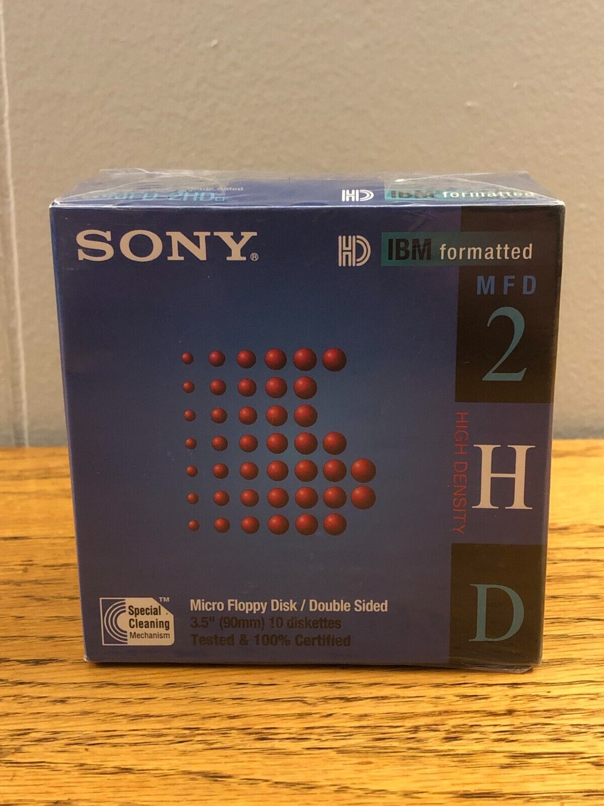 Sony HD IBM Formatted MFD 2 Micro Floppy Disk Double Sided 10 Pack 2HD - NEW