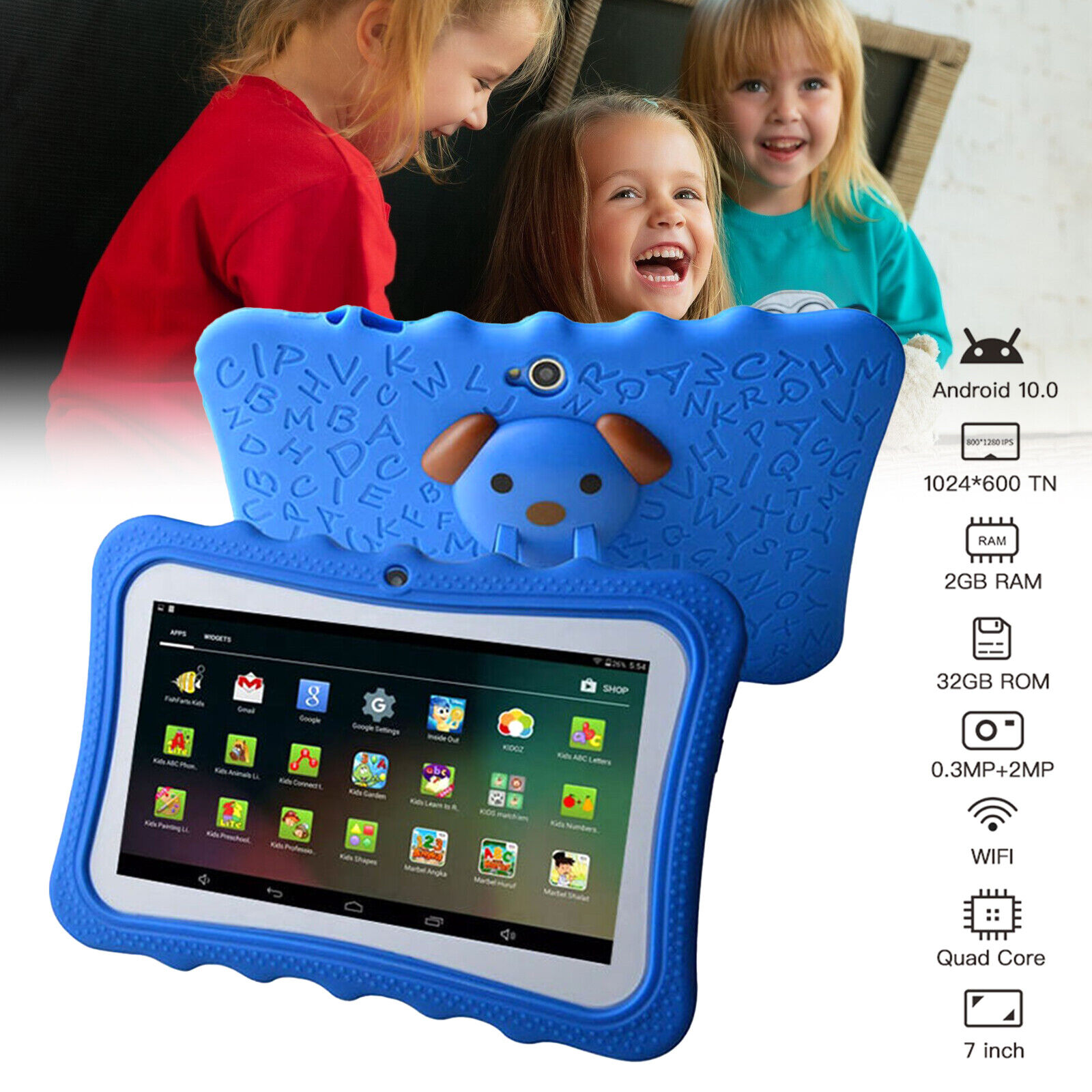 7in Kids Tablet Android PC 32GB WiFi Parental Control Educational Learning Gift