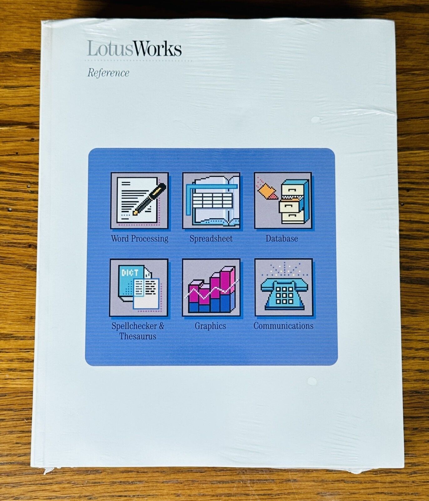 LOTUS WORKS REFERENCE SEALED VINTAGE BOOK 1990 w FLOPPY DISK Training Package
