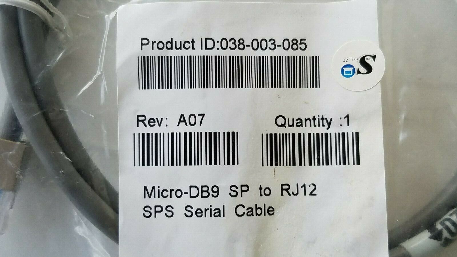 New - 038-003-085 Genuine OEM Dell EMC MICRO DB9 TO RJ12 SPS Serial Cable (65-6)
