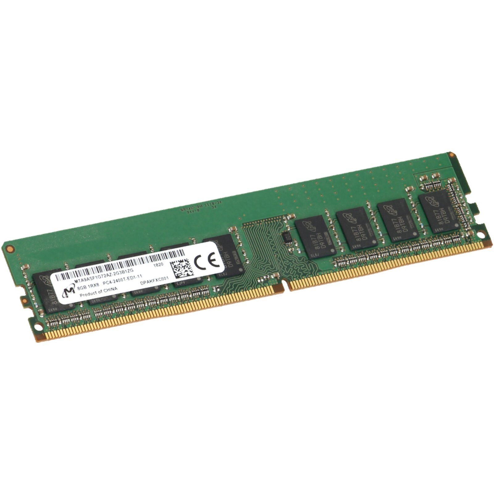 Micron 8GB 1Rx8 PC4-2400 ECC UnBuffered (MTA9ASF1G72AZ-2G3B1ZG-OSTK)