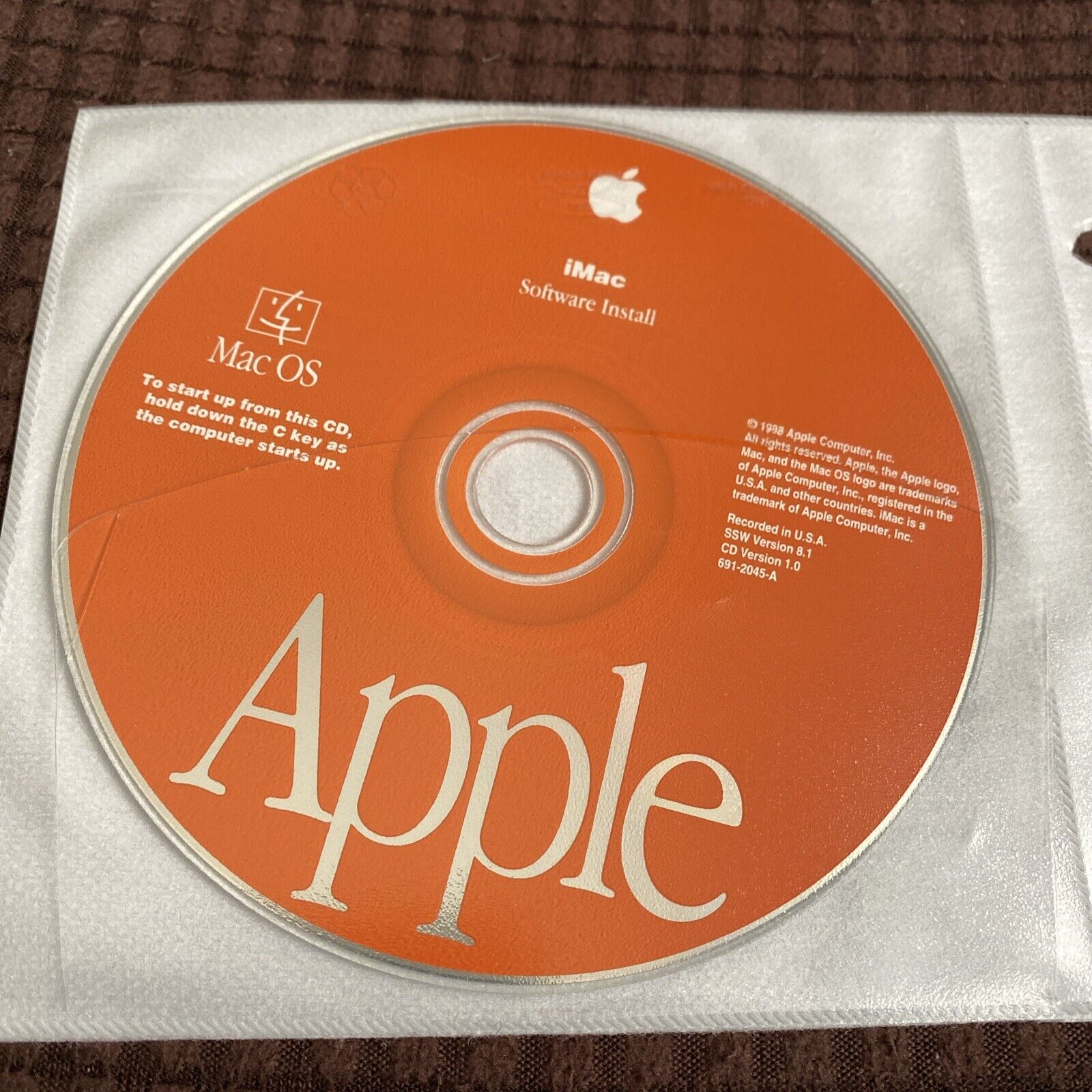 Apple Mac Macintosh iMac computer Software Install Cd Rom Os 1998