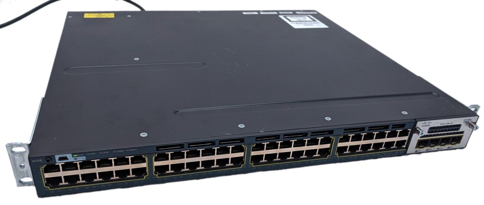 Cisco WS-C3560X-48T-L 48-Port Gigabit Switch w/ x1 350W PSU & C3KX-NM-1G Module