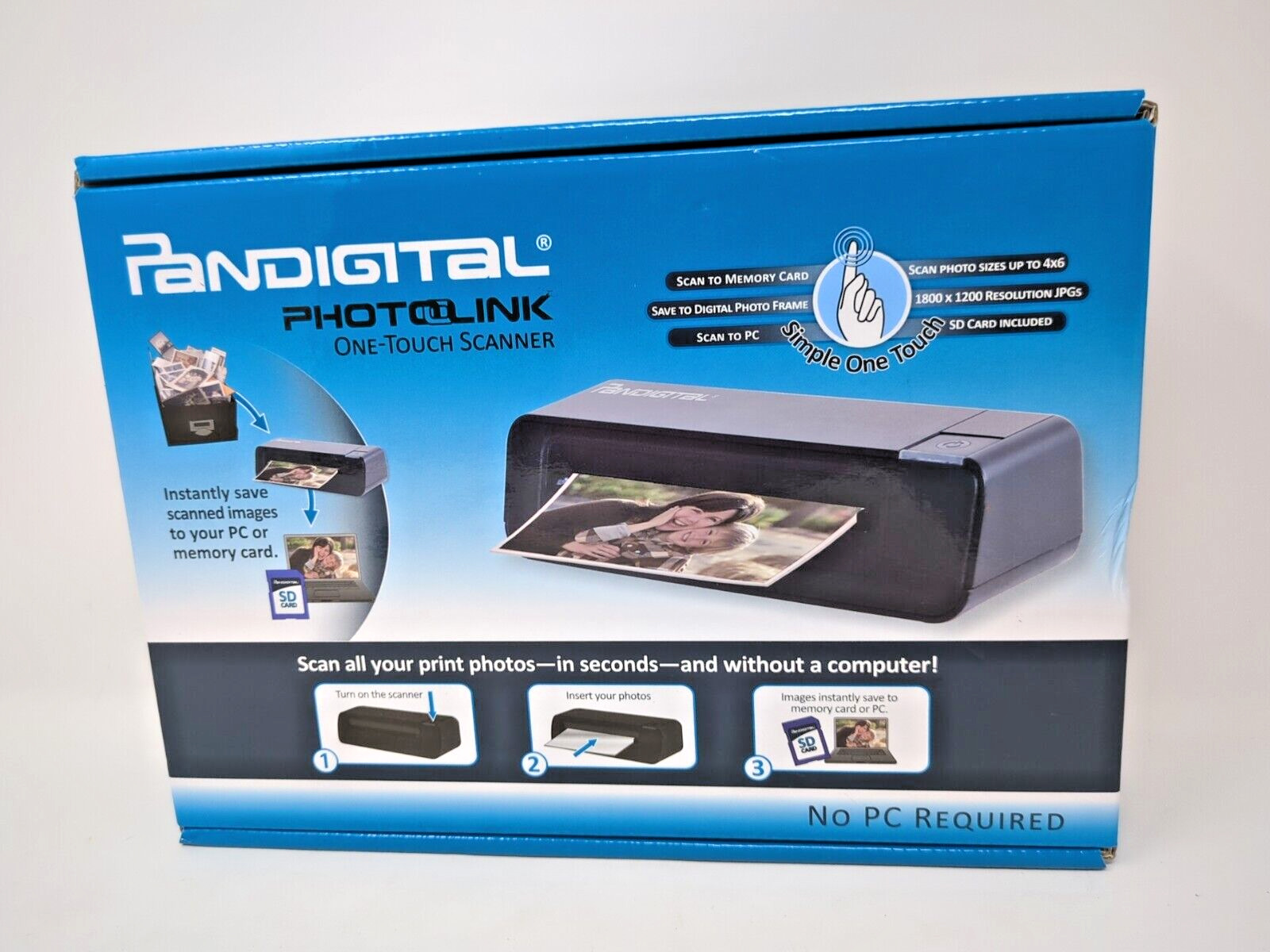 Pandigital PhotoLink One-Touch Photo Scanner No PC Required Simple One Touch