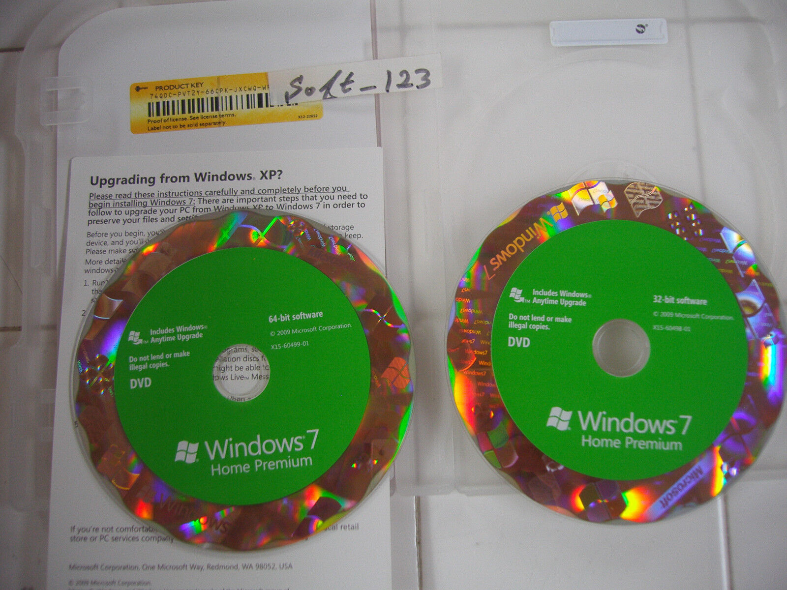 Microsoft Windows 7 Home Premium Full 32 Bit & 64 Bit DVD MS WIN 