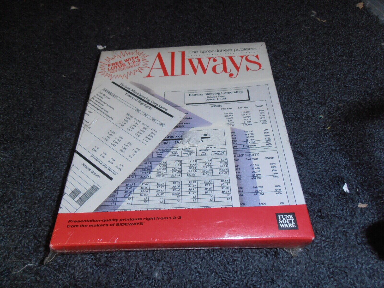 Allways Spreadsheet Publisher (PC, 1988) Factory Sealed