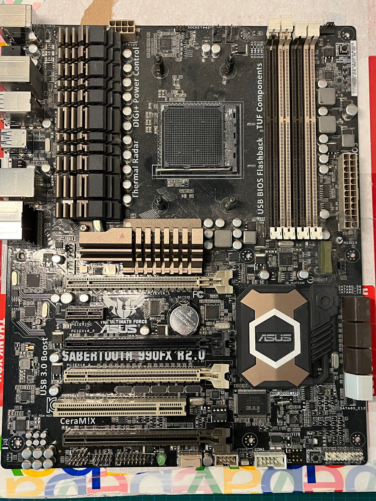 ASUS SABERTOOTH 990FX, AM3+, AMD Motherboard (NO I/O Shield)