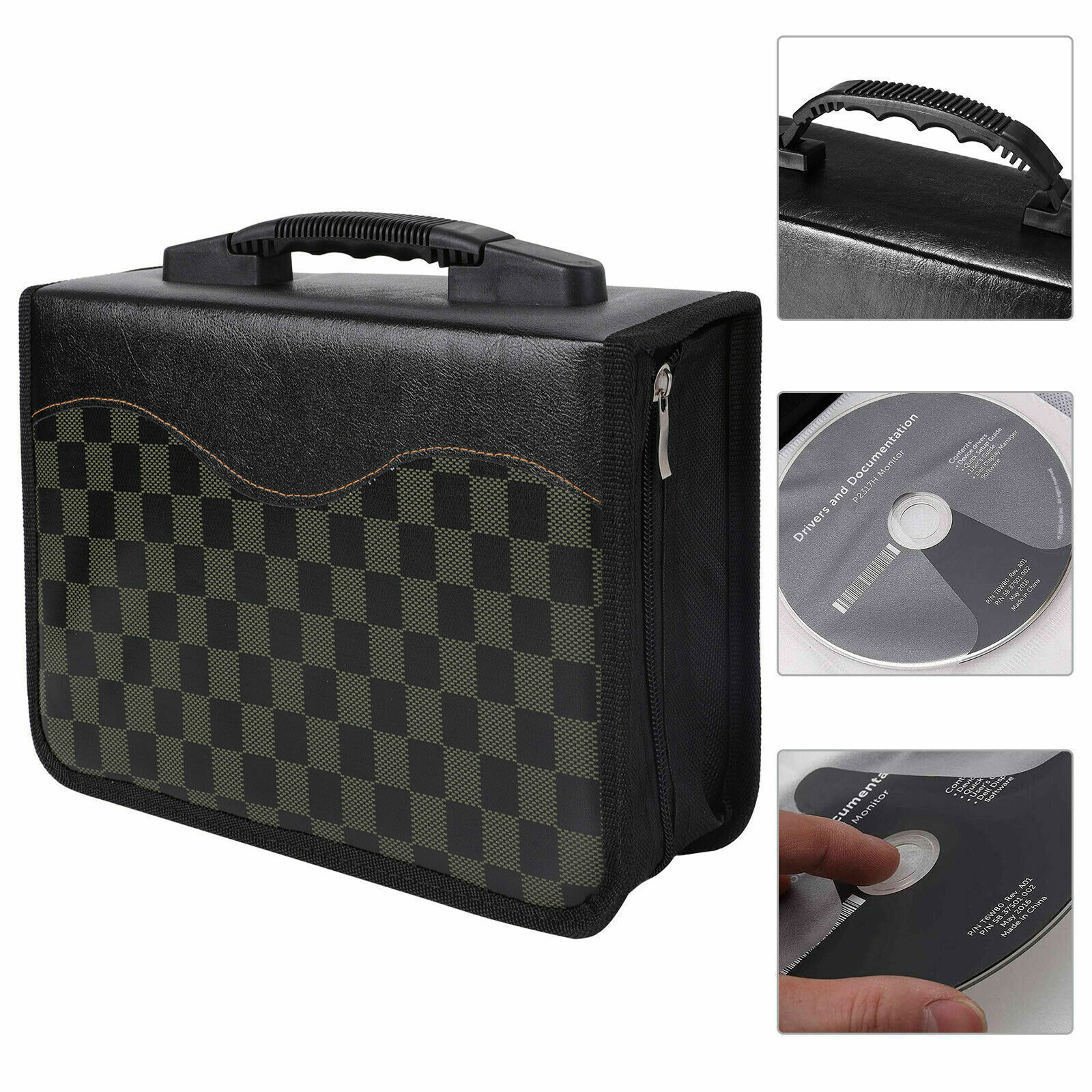 240 Disc CD DVD Case Storage Media PU Leather Carry Bag Holder Wallet Ring Binde