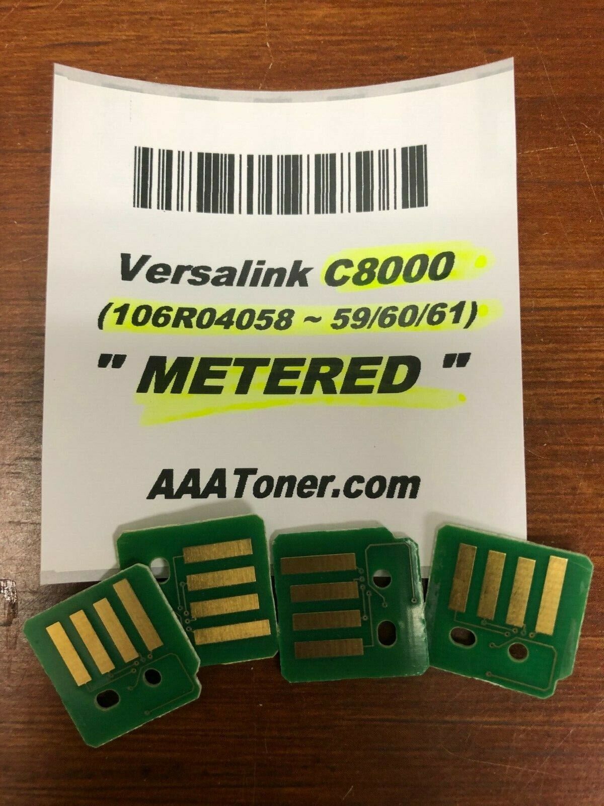 4 x METERED Toner Chip (58 - 59/60/61) for Xerox VersaLink C8000 Refill