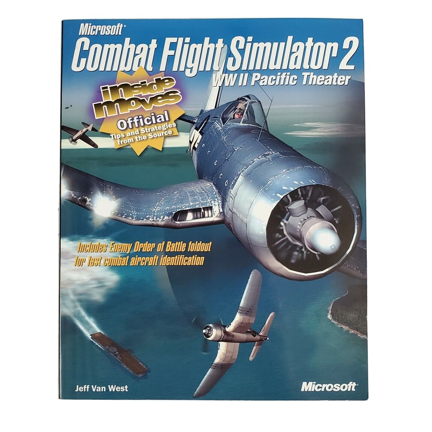 Microsoft Combat Flight Simulator 2 WWII Pacific Theater Inside Moves Guide Book
