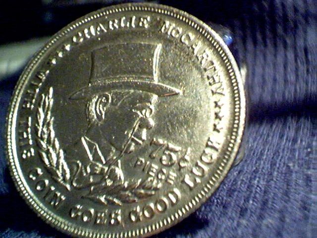 Charlie McCarthy and Mortimer Snerd 75 Cent Coin/Good Luck piece