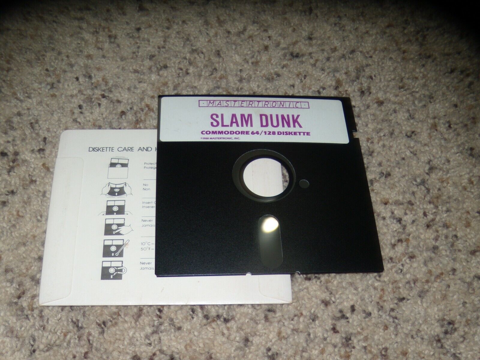 Slam Dunk Commodore 64 C64 Game on 5.25\