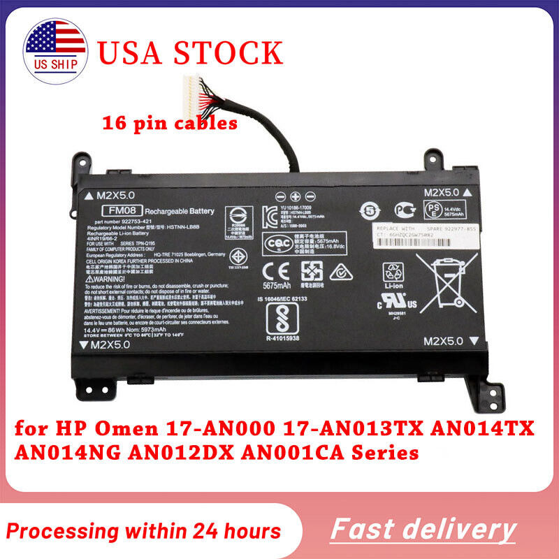 Genuine FM08 Battery for HP Omen 17-AN013TX 922752-421 HSTNN-LB8A 922976-855 86W