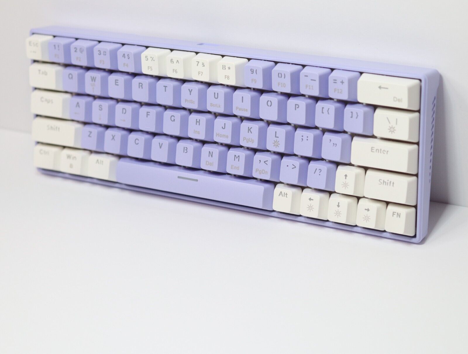 60% Hot-Swap Mechanical Keyboard - Red Switches - USB C - Purple/White