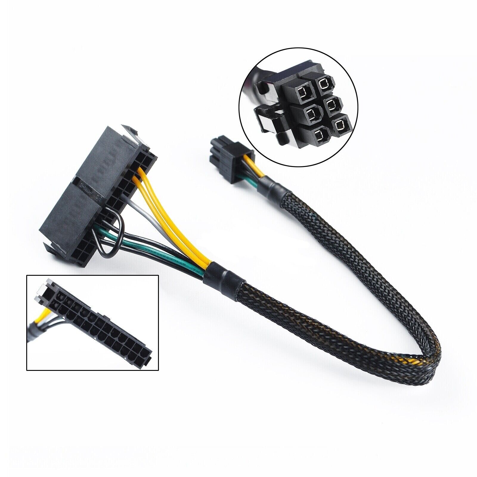Lot 24Pin to 6 Pin ATX Power Cable Adapter For DELL Optiplex 3050 3060 3080 7050