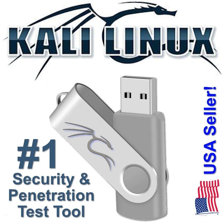 Kali Linux 2024.1 Bootable Live/Install USB Cyber Sec Penetration Testing 64bit