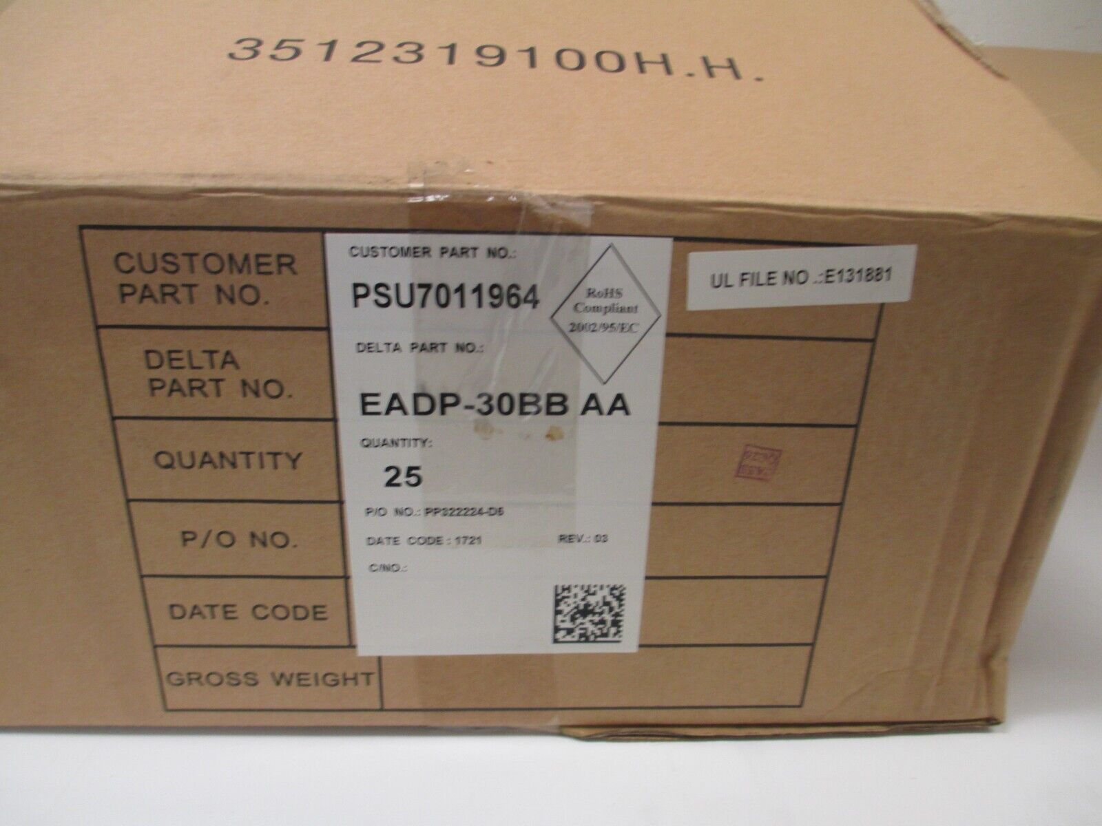 CASE OF 25 Delta EADP-30BB A Power Supply 12V 2.5A Adapter for IPN430MC IPN4320