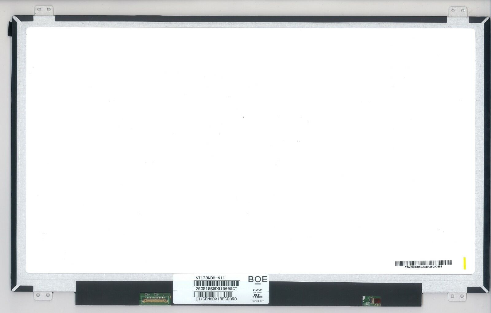 BOE Hydis NT173WDM-N11 HD+ 1600x900 Glossy LCD Screen 30pin LED Display 17.3