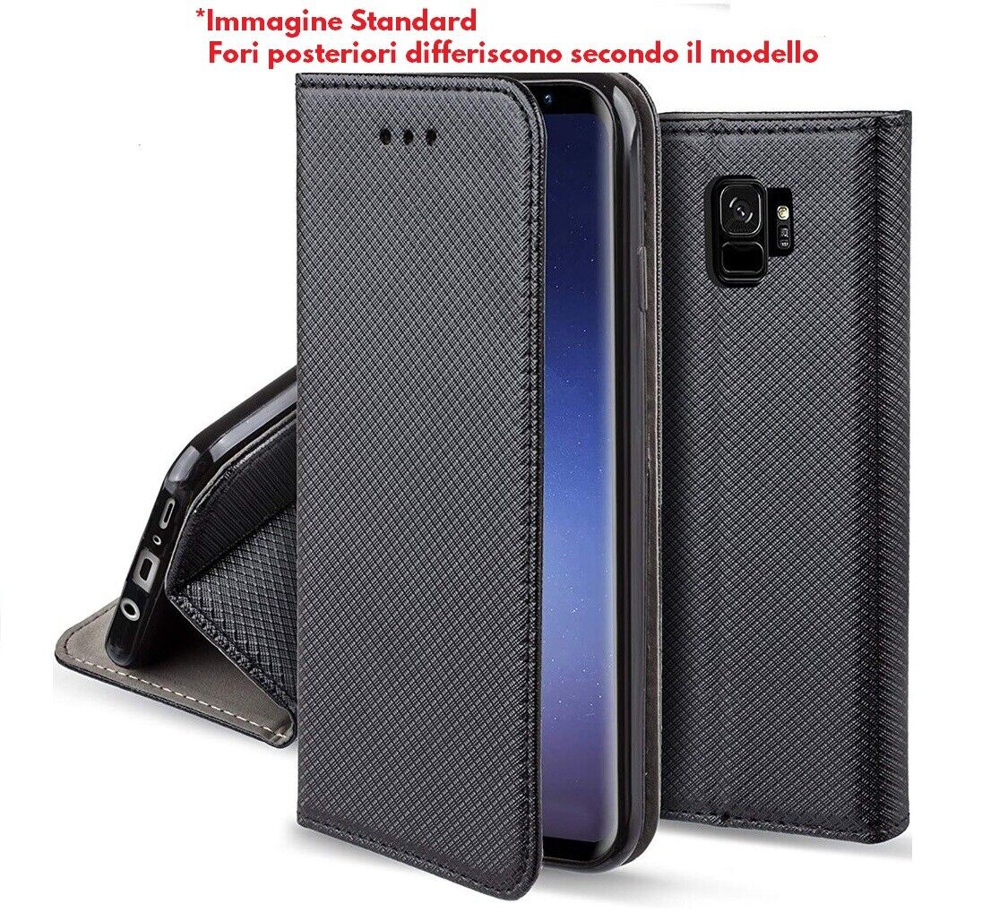 Case IN Wallet Book for Huawei P8 Lite 2017 Cover Black Leather Flip