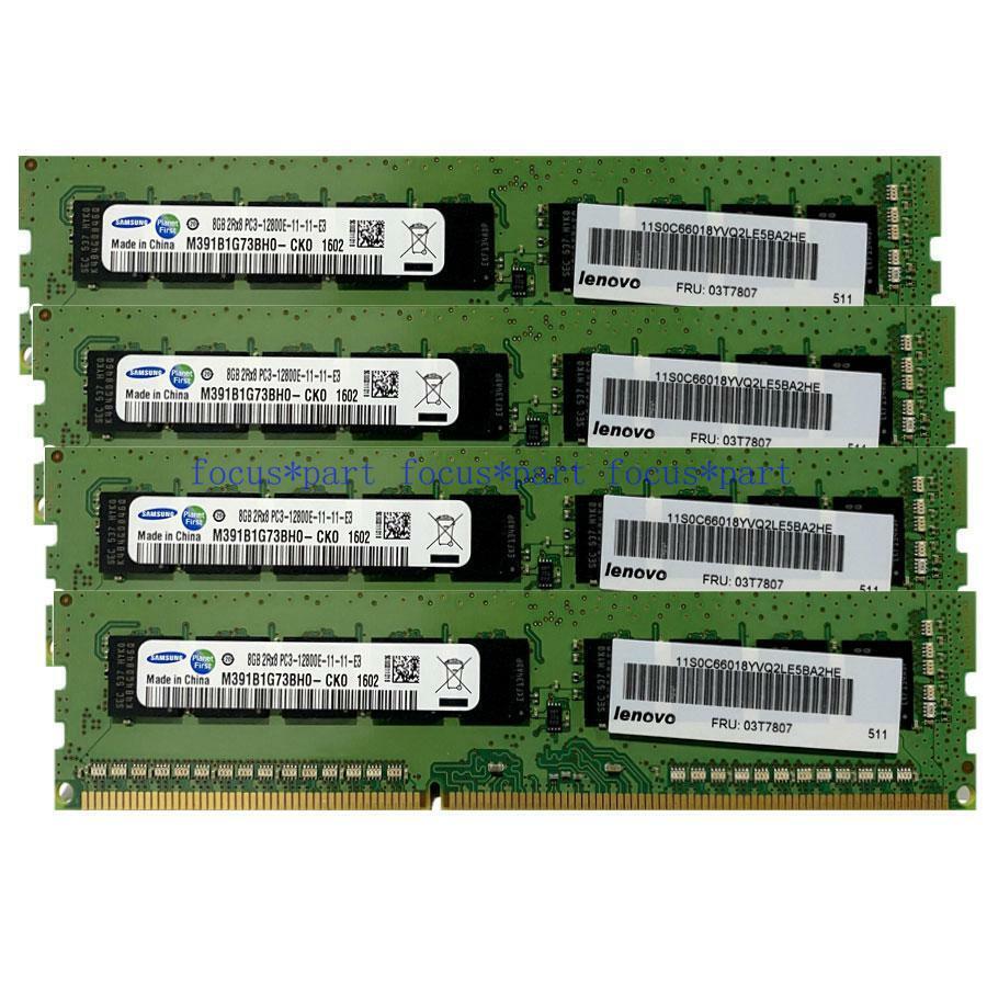 DDR3 32GB (4x8GB) PC3-12800E 1600MHz ECC Unbuffered UDIMM Ram for HP Workstation