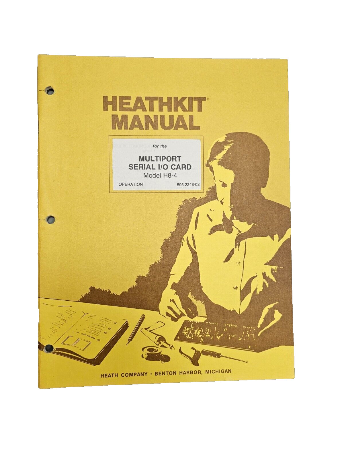 Vintage 70's Heathkit Manual Multiport Serial IO Card H8-4 Assembly 595-2080-02