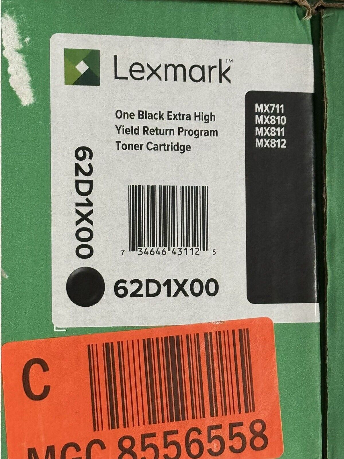 Lexmark 621X (62D1X00) Black Toner Cartridge