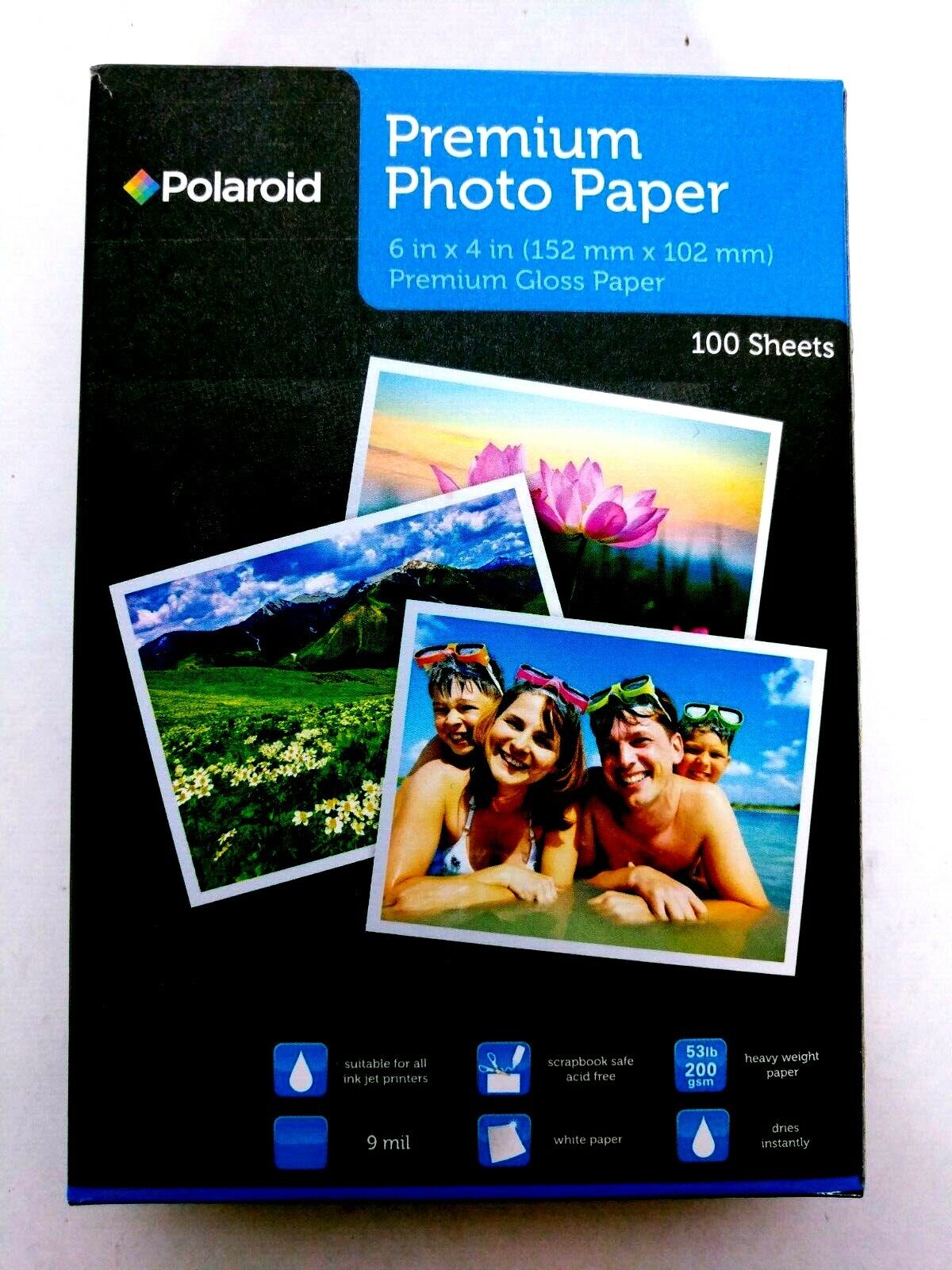 Polaroid Premium Photo Paper 6 X 4 Inch Premium Gloss Paper 100 Sheets