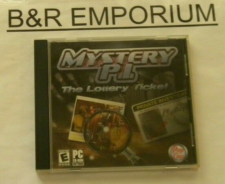 Mystery P.I. 2-CD-ROM Lot The Lottery Ticket + The Curious Case Counterfeit Cove