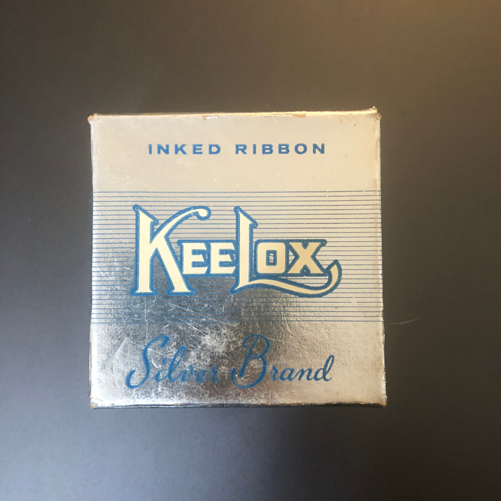 Vintage KeeLox Silver Brand Typewriter Ribbon  Underwood Black Record 33 NOS