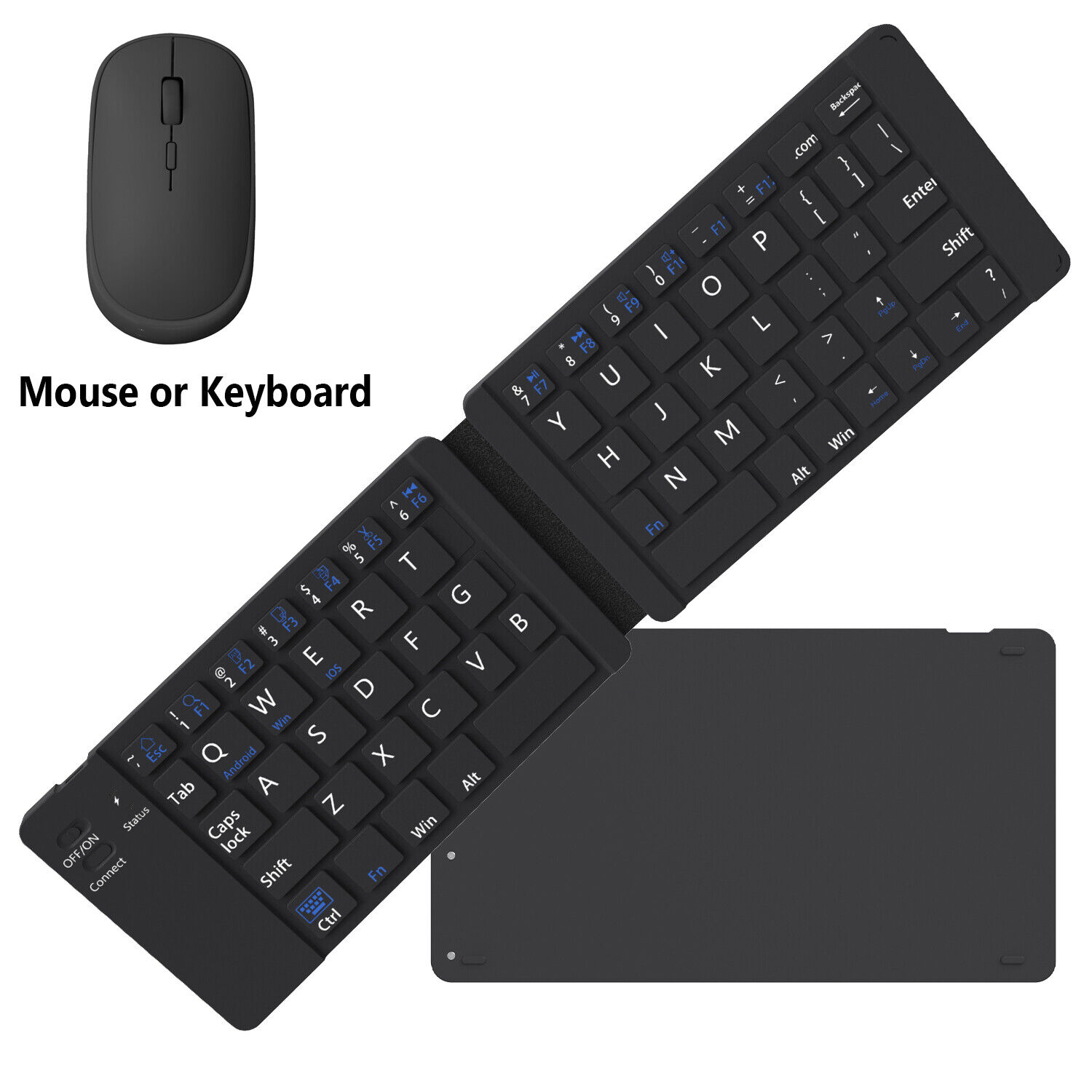 Foldable Bluetooth Keyboard/Optical 2.4Ghz Wireless Mouse For iPad Tablets Phone