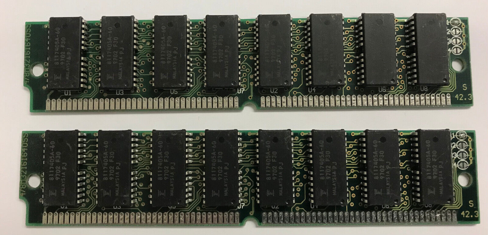 2x 16MB (32MB Total) 72-pin 60ns EDO Non-Parity RAM 4Mx32 SIMM Memory for Mac PC