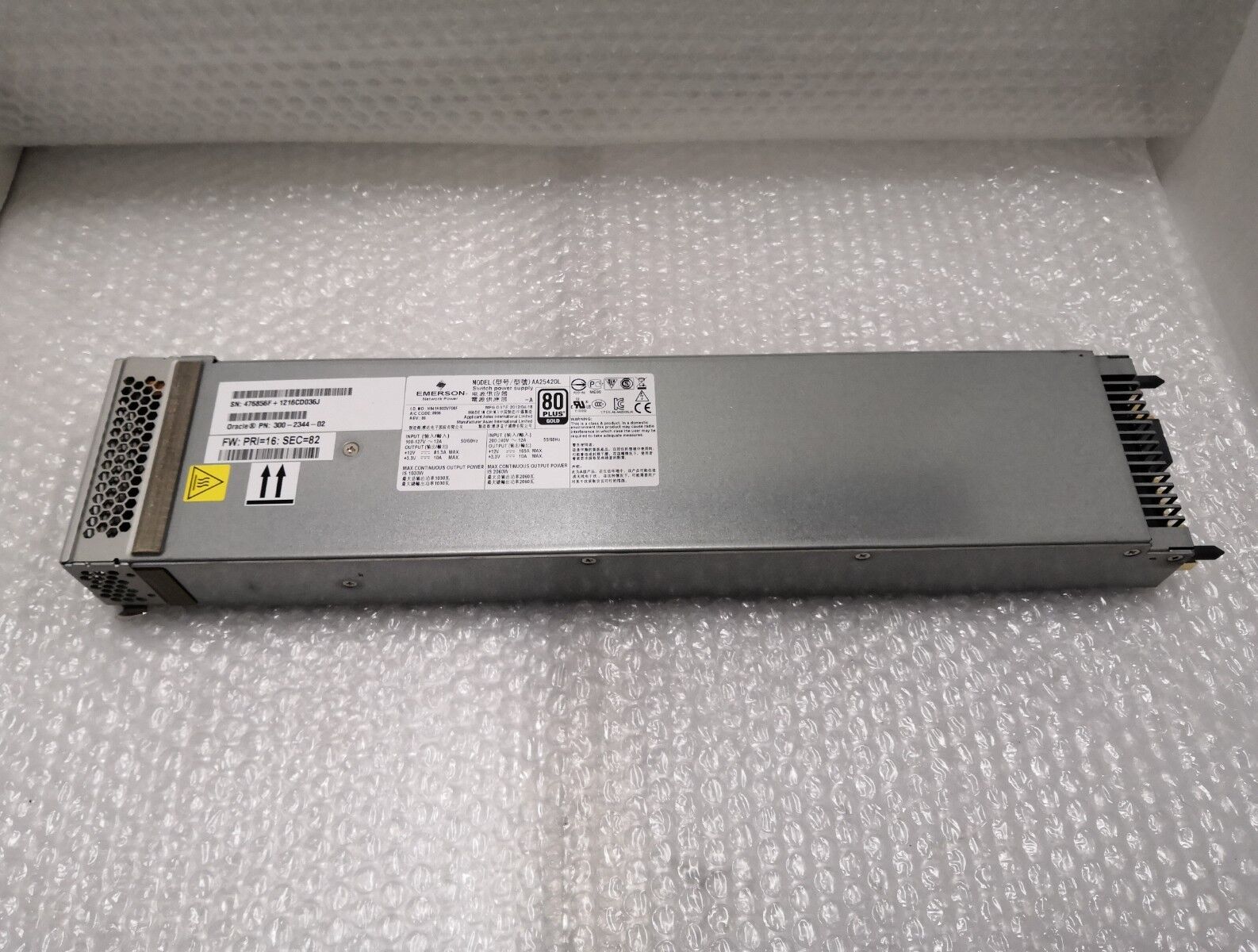 + SUN/ORACLE 300-2159 Emerson AA25420L 1030/2060W PS Power Supply 1030/2060w 