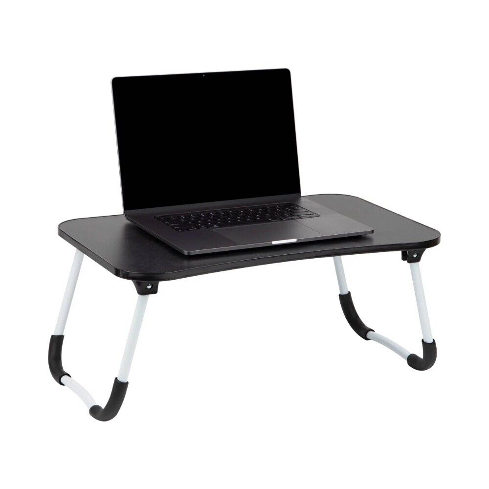 Foldable Bed Tray, Lap Desk with Fold-Up Legs, Freestanding Portable Table