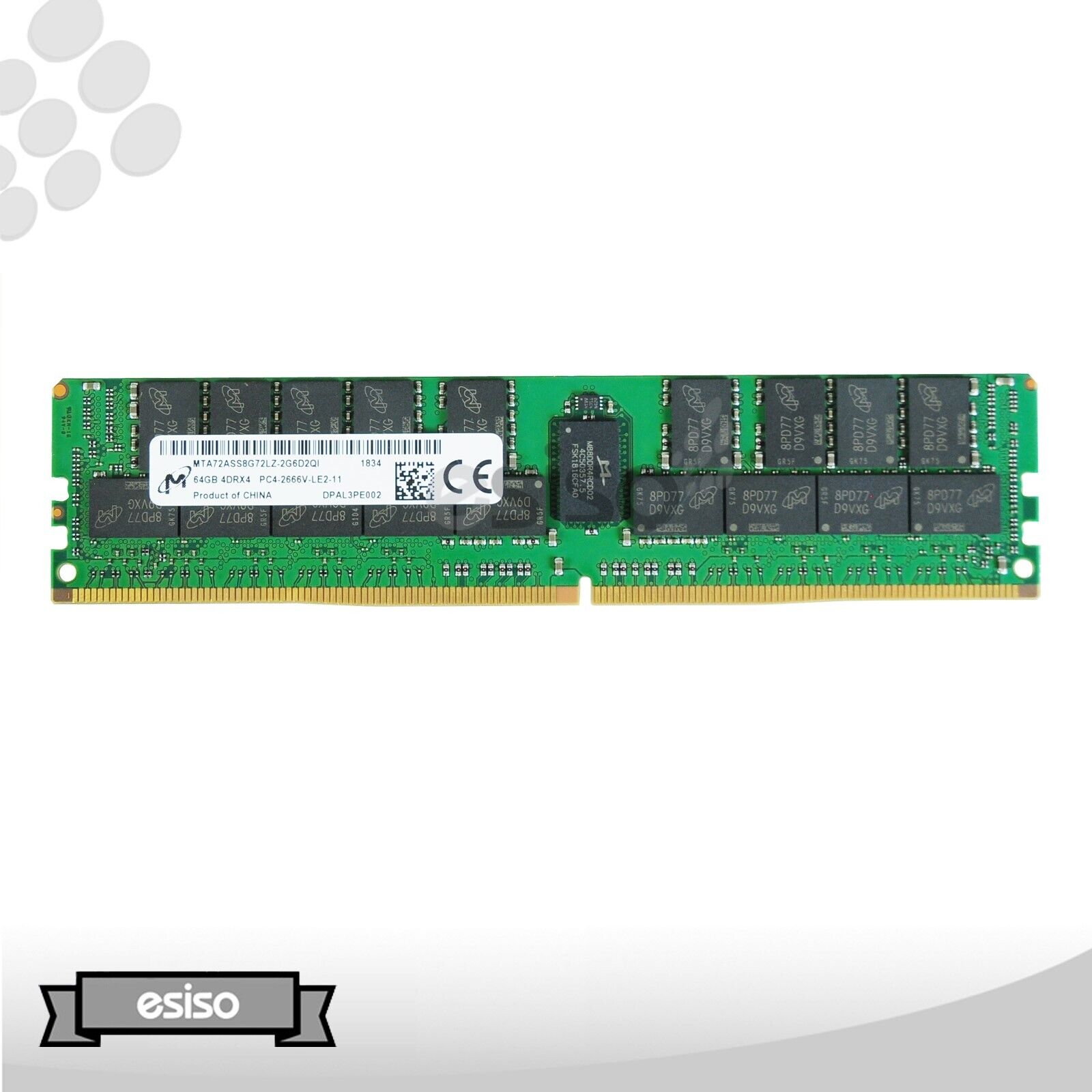 MTA72ASS8G72LZ-2G6 MICRON 64GB 4DRX4 PC4-2666V DDR4 MEMORY MODULE (1X64GB)