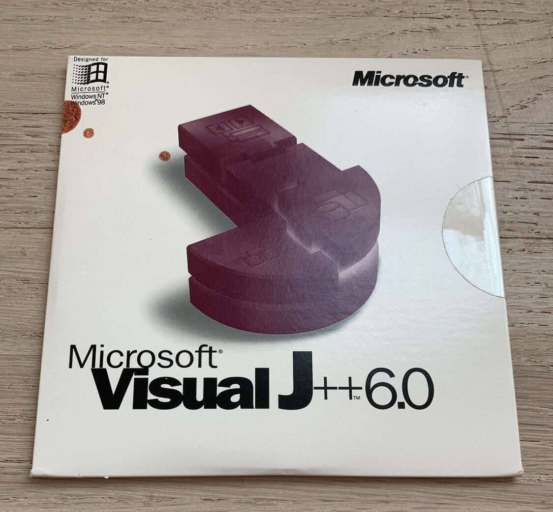 NEW Microsoft Visual J++ 6.0 Original CD-ROm with Access Code CD-Key Sealed