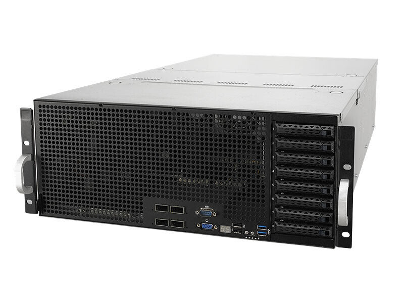 ESC8000G4 Asus 4U 8xGPU AI NVMe Server 2.4Ghz 20-C 512GB 100G NIC 3x1600W PSU
