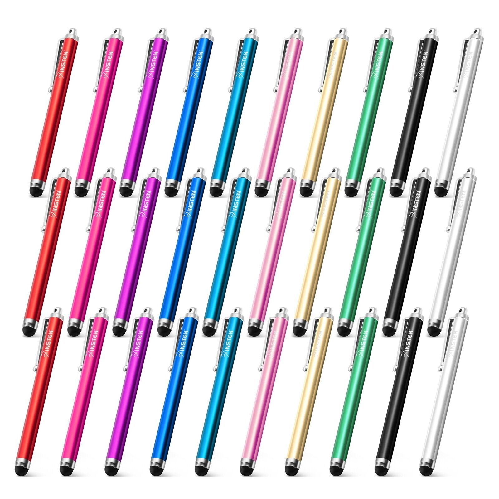 30 Pack Universal Capacitive Pencil Stylus Touch Screen Pen for Tablet 10 Colors