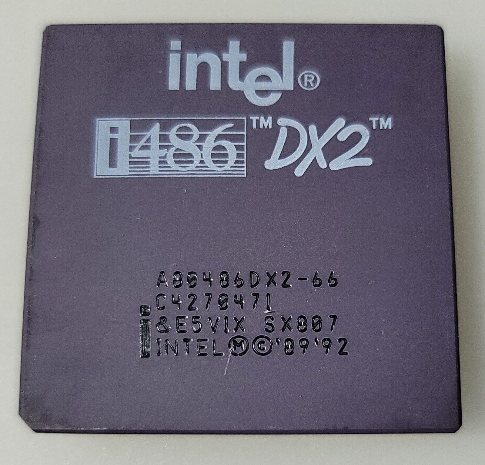 Vintage Rare Intel i486 DX2 A80486DX2-66 SX807 Processor Collection/Gold