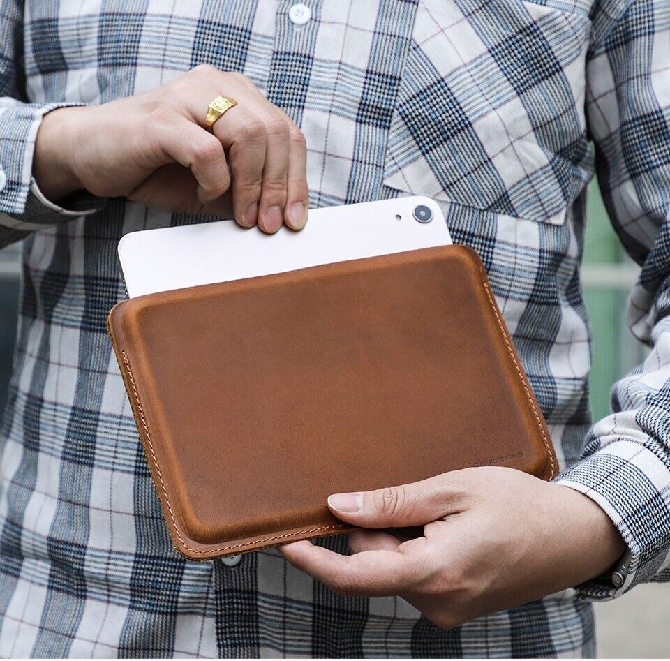 Brown Leather Tablet Sleeve Case Cover For iPad Mini 7.9\