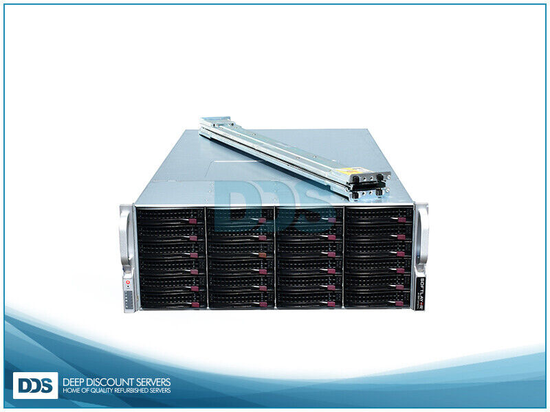 Supermicro 4U 36 Bay Storage Server 2Ghz 16-C 192GB 1x1280W Rails TrueNAS ZFS
