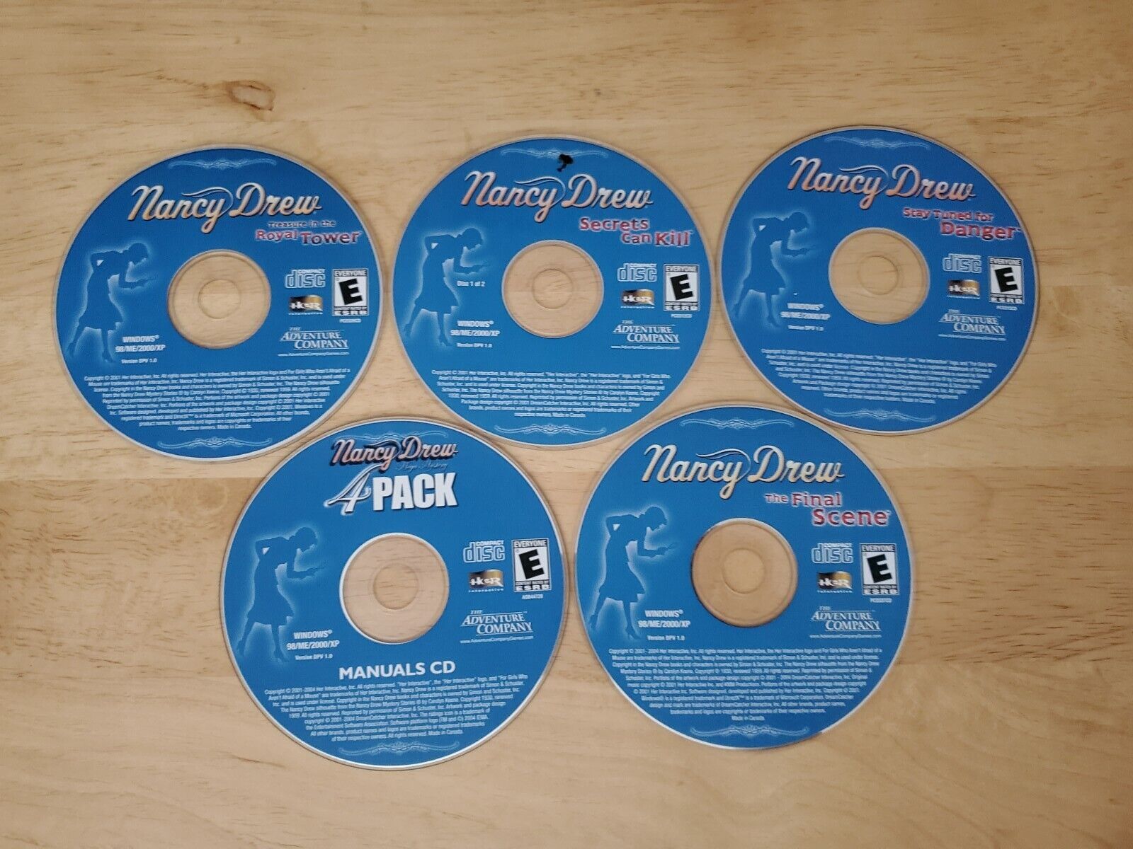 Nancy Drew Mega Mystery 4 Pack CD-ROM PC Video Game Window 95/98/ME