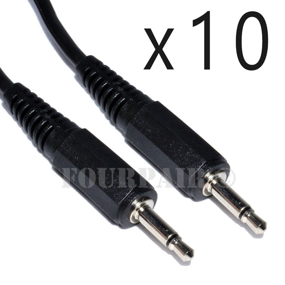 10 Pack Lot 6ft 3.5mm Male to Male Mono Audio Cable Cord 1/8\