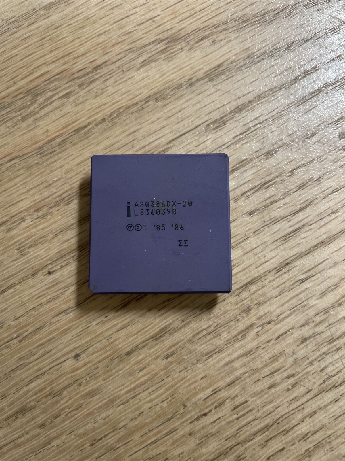 Intel A80386DX-20, ΣΣ Double sigma i386, rare vintage CPU, GOLD 85 86