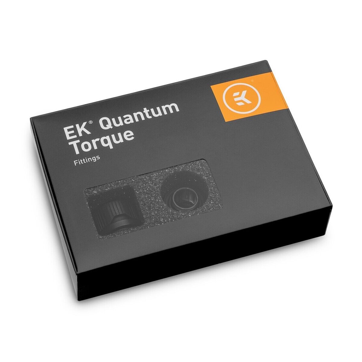 EKWB EK-Quantum Torque HDC-12 Fitting for EKWB Rigid Tubing, 12mm OD, Black, 6pk
