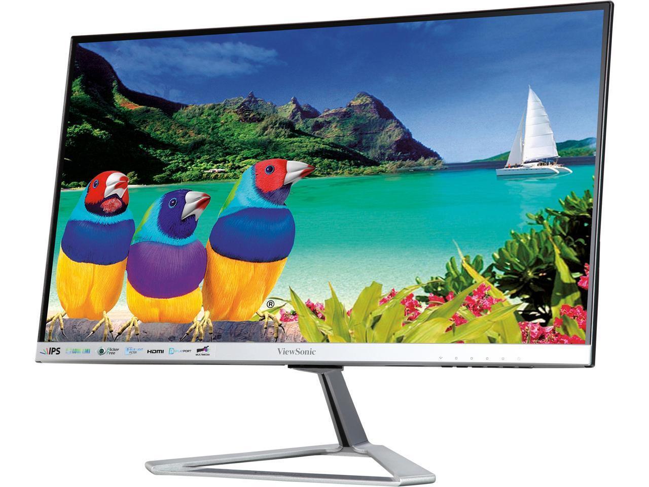 ViewSonic VX2476-SMHD 24 Inch 1080p Frameless Widescreen IPS Monitor with HDMI