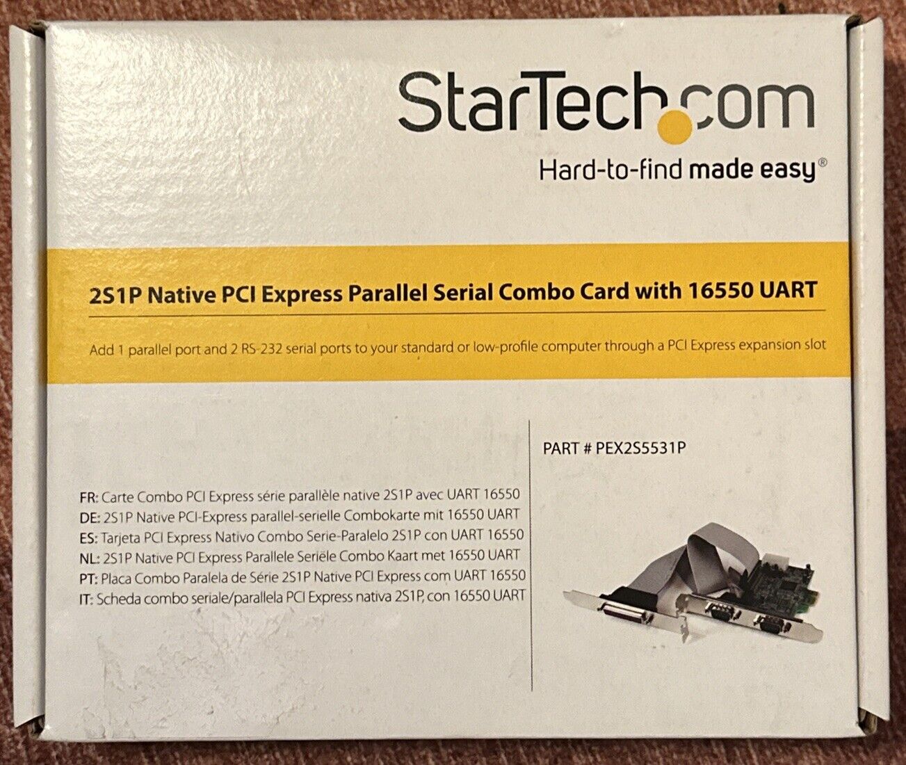StarTech PEX2S5531P Native PCI Express Parallel Serial ComboCard with 16550 UART