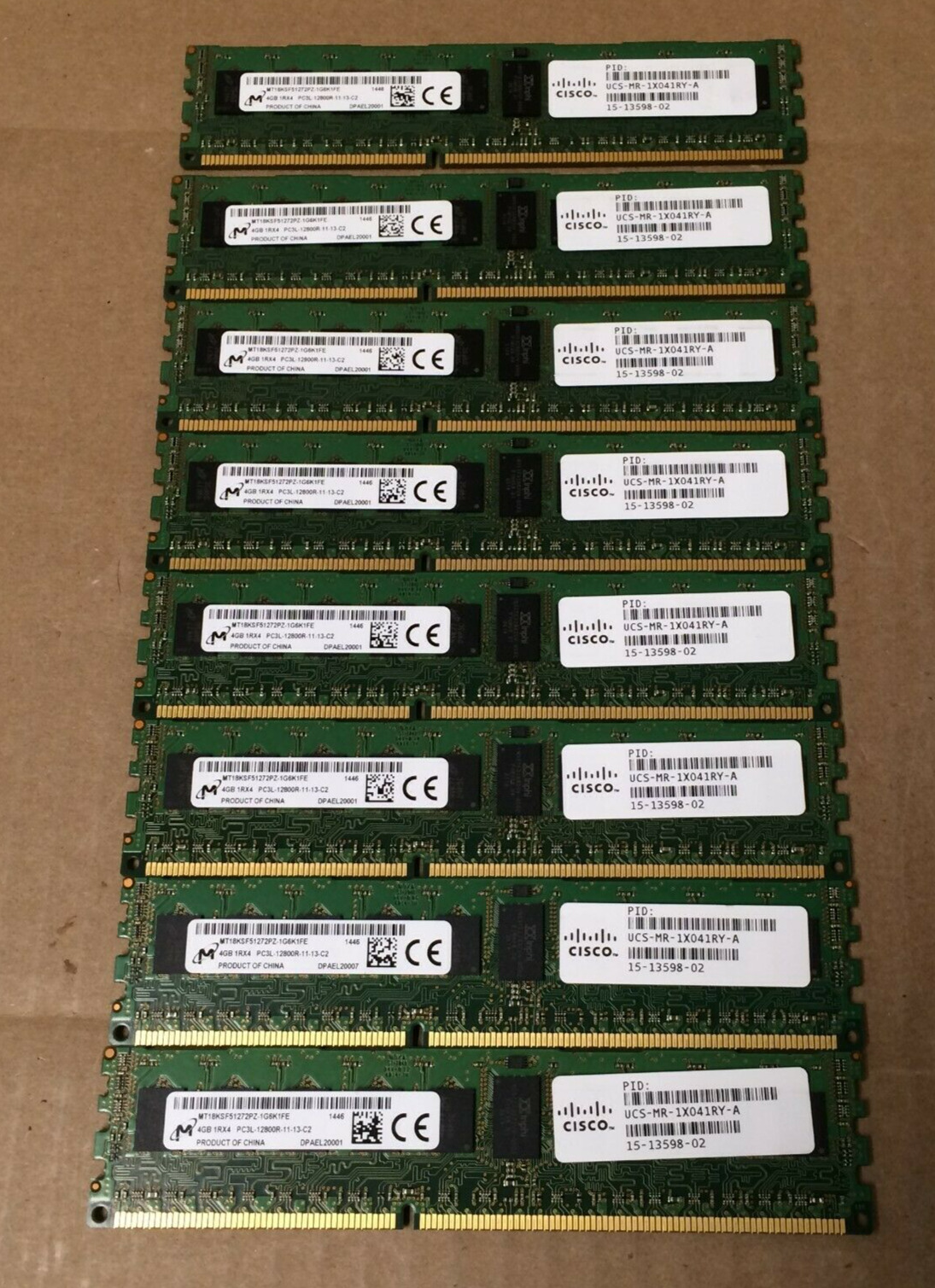 32GB (8x4GB) Micron MT18KSF51272PZ-1G6K1FE PC3L-12800R DDR3 SDRAM Server Memory