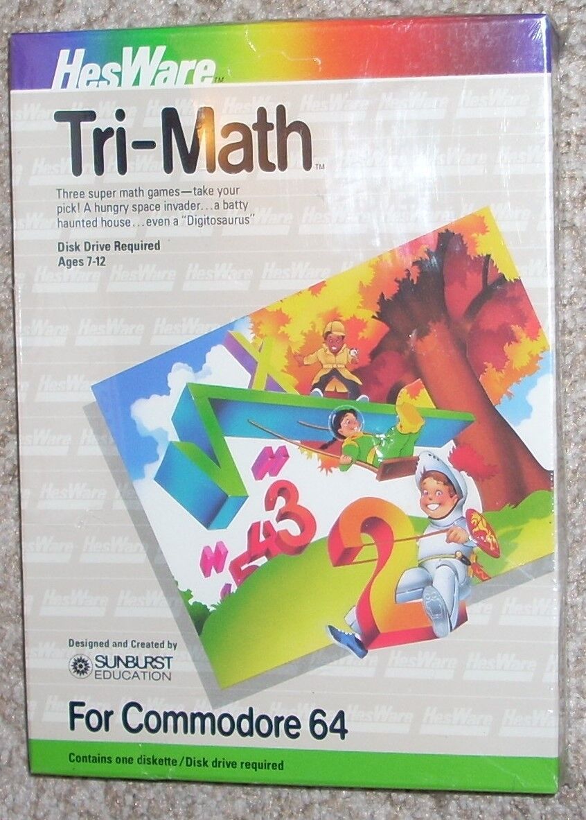 Vintage 1983 Tri-Math HesWare Commodore 64 Game Program Sealed RARE
