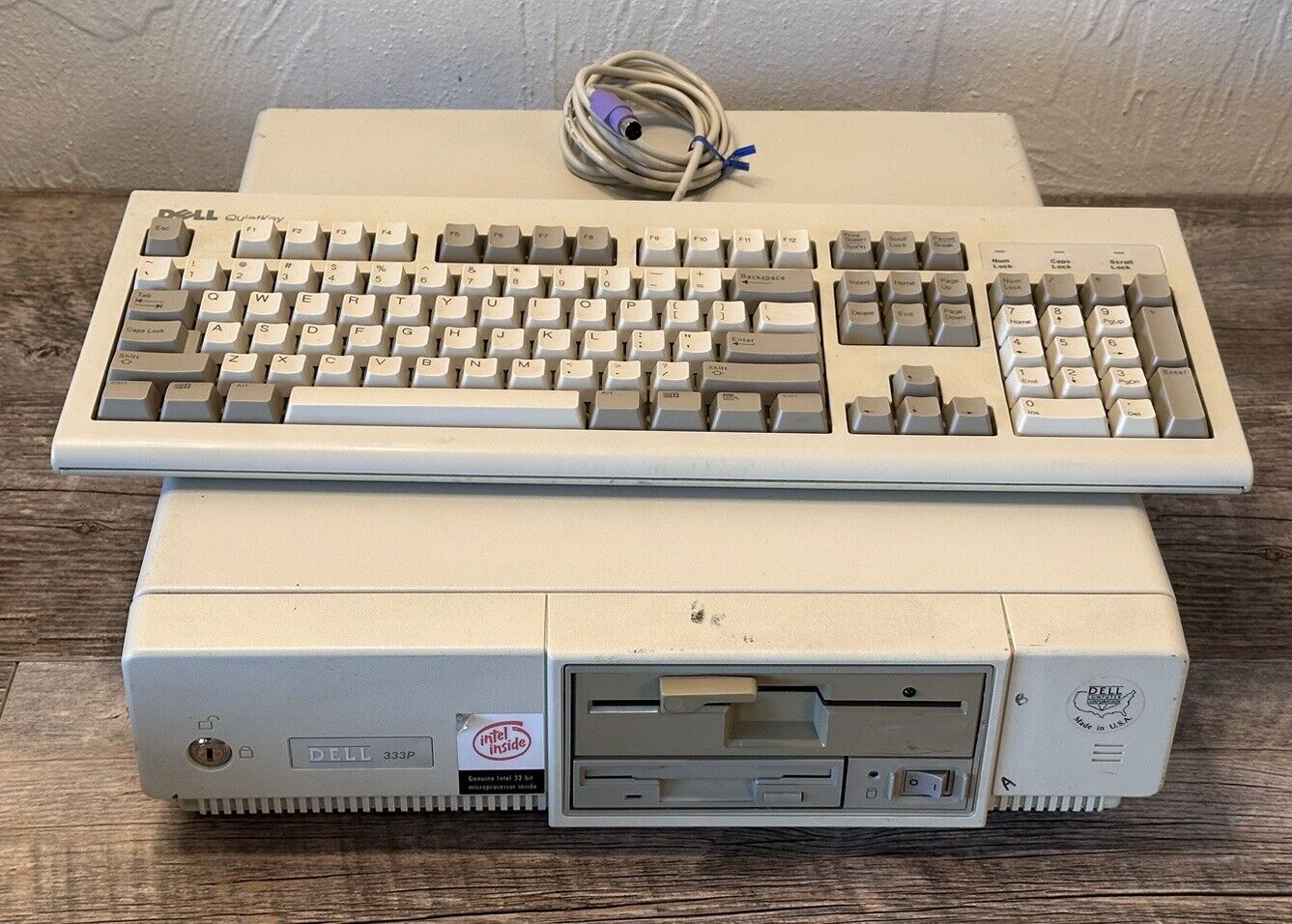 Vintage Dell Computer System 333P 40MB 5.25” & 3.5” Floppy Drives 33MHz